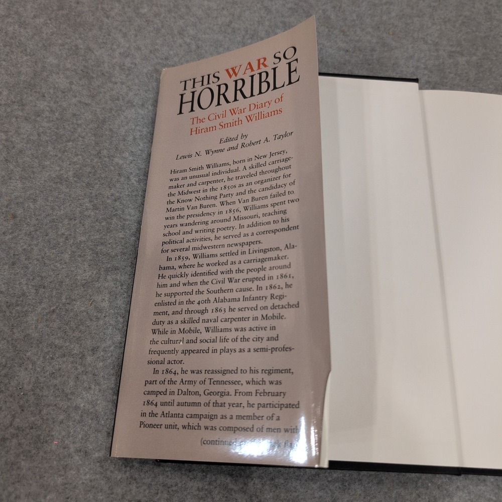 This War So Horrible Civil War Diary Hiram Smith Williams 1993 Hardcover‎ Book - Picture 3 of 7
